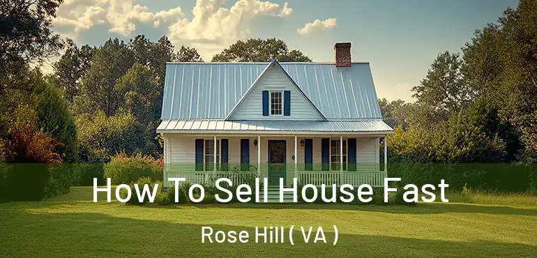  How To Sell House Fast Rose Hill ( VA )
