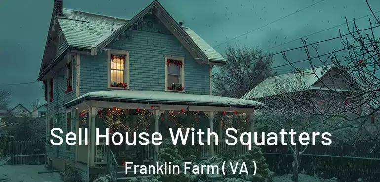  Sell House With Squatters Franklin Farm ( VA )